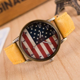 Retro denim watch strap, simple and elegant design, USA