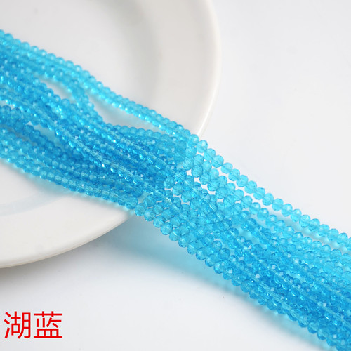 Direct factory supply crystal flat bead wheel bead 4mm common color about 122 pieces per string wholesale bracelet