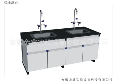 实验室PP水槽台台面 钢木边台实验室全钢水池柜定制厂家直销批发|ms