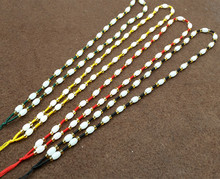 厂家批发 新款仿白玉米珠项链绳 手工编织珠珠绳