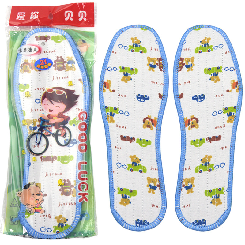 兒童卡通棉布鞋墊 男吸汗透氣防臭男女童四季寶寶兒童鞋墊 女