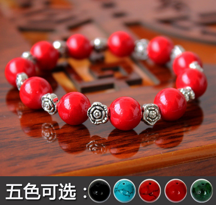 High quality supply Yunnan ethnic jewelry wholesale Xizang silver turquoise flower bracelet multi-color optional QSL067 High quality supply Yunnan ethnic jewelry wholesale Xizang silver turquoise flower bracelet multi-color optional QSL067