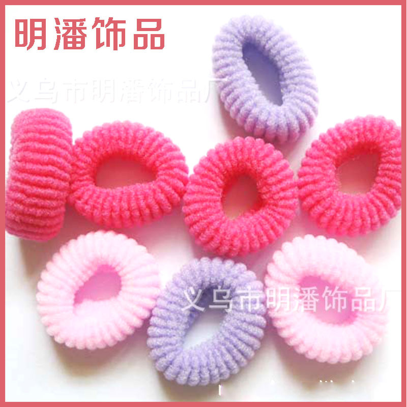 批发供应 2.5CM直径36针丙纶戒子发圈 各式扎发皮筋毛巾圈