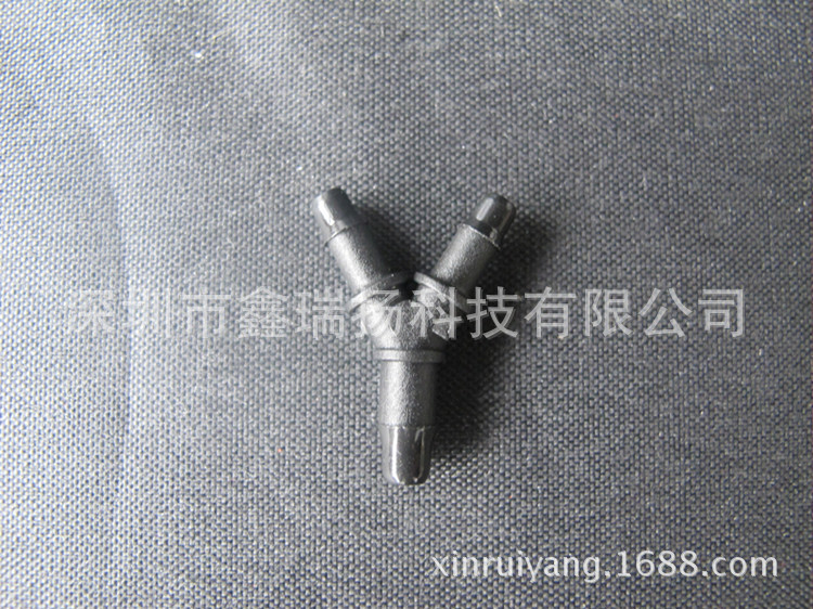 黑色UV墨管接头 Ø6转Ø4 UV黑色墨管Y型三通 耐腐蚀不透光