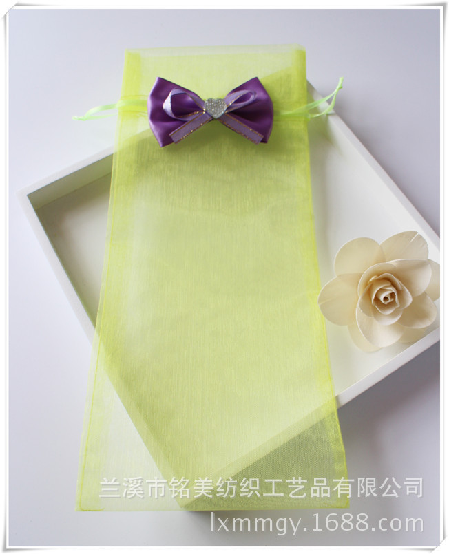 厂家直供logo定制 高品质束口抽绳纱布袋 手工花面膜包装纱袋