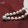 Beads, necklace, accessory from pearl, silver 925 sample, wholesale