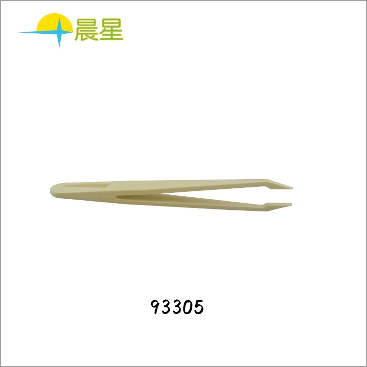 Factory wholesale anti -static tweezers white high -precision pointed tadpole ESD 93006