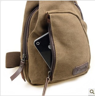 Men's Chest Bag New Fashion Outdoor Sport Casual Canvas Crossbody Bag Korean Version Single Shoulder Bag Men's Backpack 