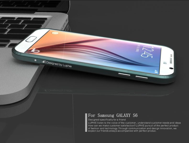 Luphie Blade Sword Slim Light Aluminum Bumper Metal Shell Case for Samsung Galaxy S6 G9200