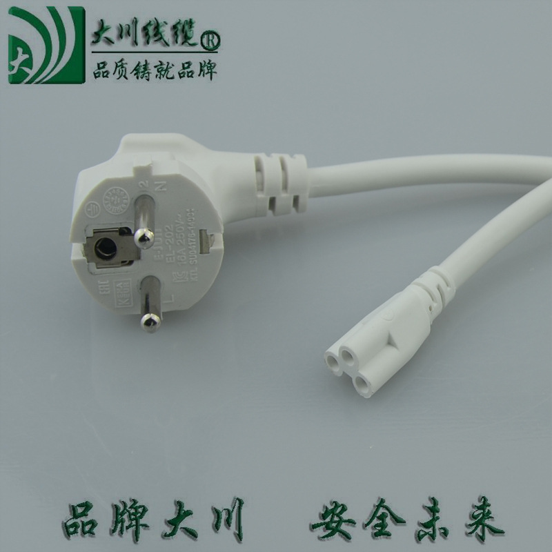 白色欧洲电源线厂家，欧标电源线价格，电源线批发，电源线生产