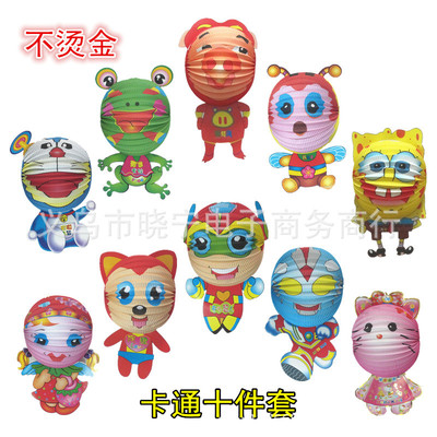 Chinese New Year celebrations LED Cartoon Paper lanterns Cartoon lanterns festival lantern wholesale children toy Hand lamp goods in stock