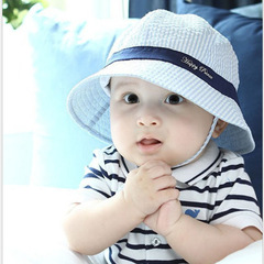 寶寶春秋款漁夫帽子韓版嬰兒童棉盆帽田園太陽帽棉四季帽