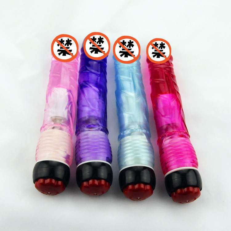 外贸按摩震动自卫水晶带灯振动棒女用情趣仿真阳具成人用品可代发