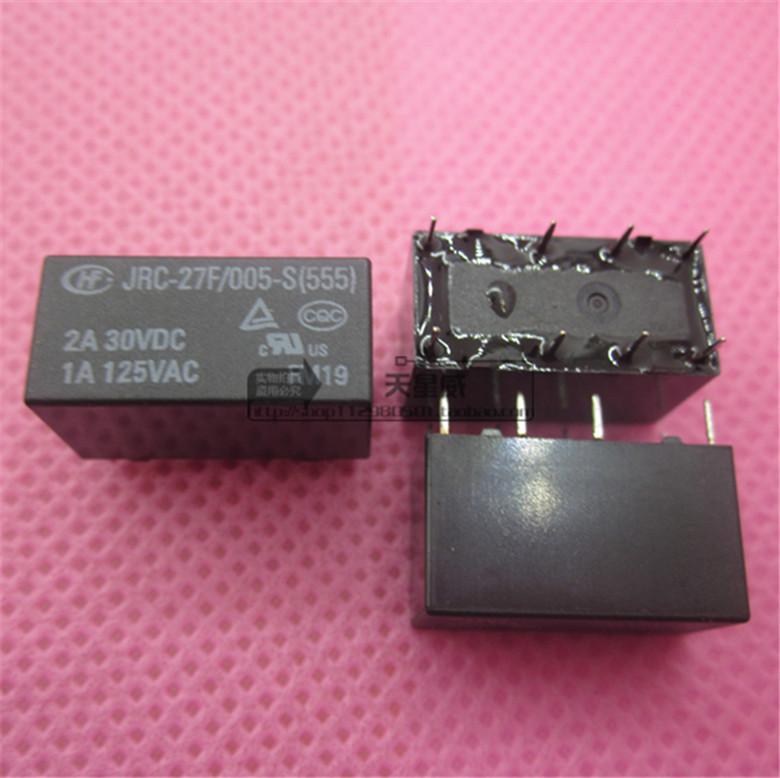 原装宏发HF信号继电器JRC-27F/005-S HFD27-012-S 5V 12V 8脚两组
