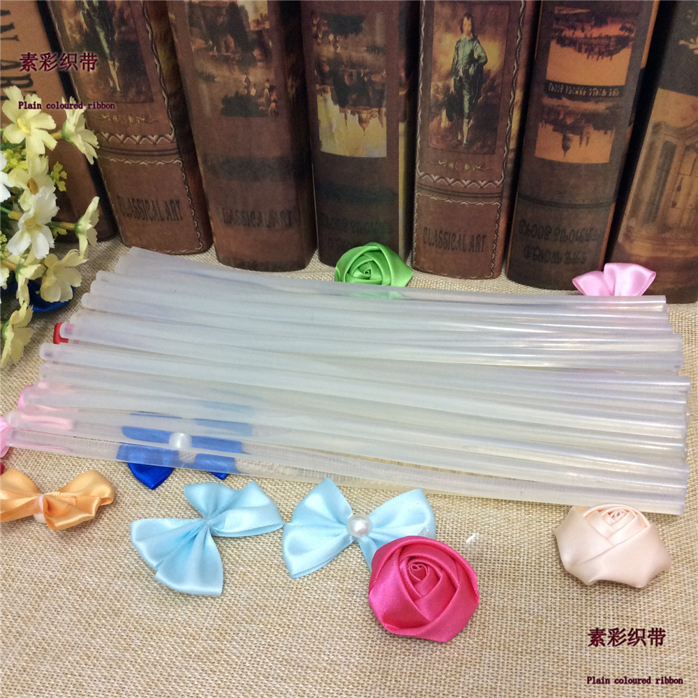 胶棒透明热熔胶棒 7X190MMDIY蝴蝶结发饰彩带半透明胶棒批发