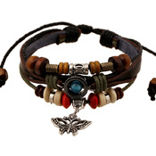 Pulsera De Cuero Punk Joyas Pulsera De Calavera display picture 4