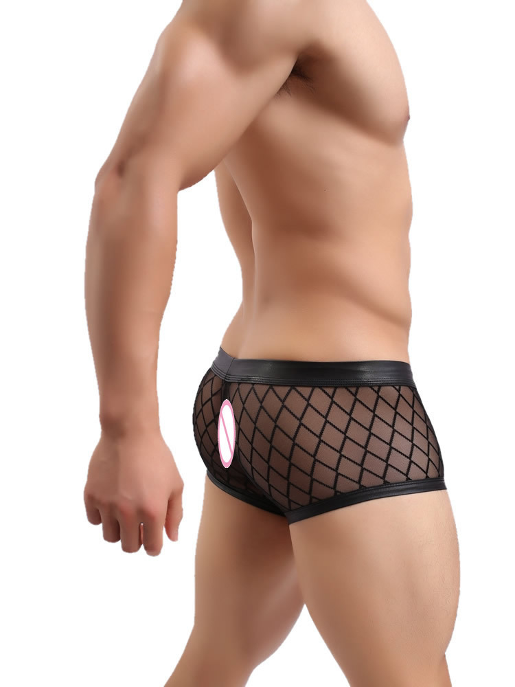 Diamond Mesh Boxer Briefs Detail 4