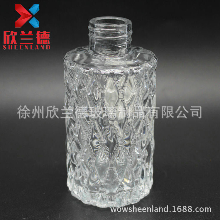 菱形花纹香薰瓶 120ML 玻璃香薰瓶  散香瓶