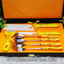 陶瓷刀7件套 色釉七件套装陶瓷礼品 水果刀 礼品陶瓷刀套件