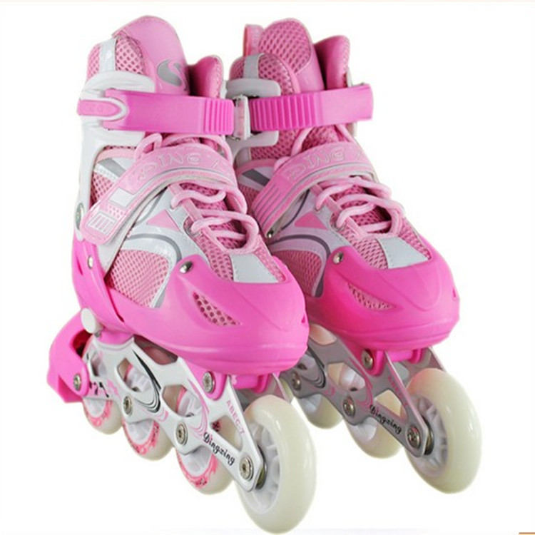 direct deal PU Children skates Roller skating shoes Roller skates Skate shoes automatic adjust wholesale