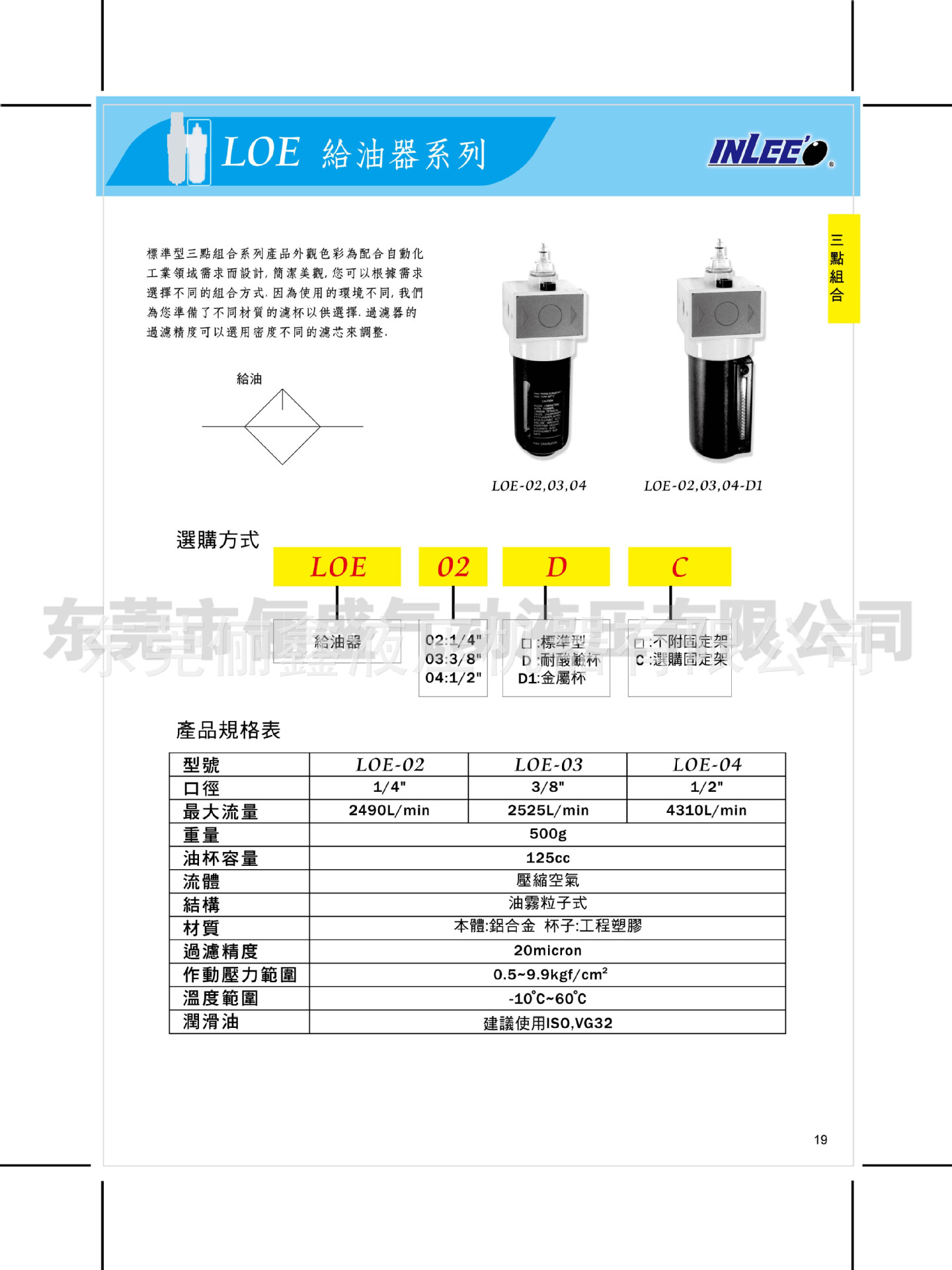 LOE给油器系列LOE03给油器器INLEEO品牌