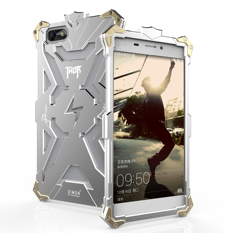 SIMON THOR Aviation Aluminum Alloy Shockproof Armor Metal Case Cover for Huawei Honor 4X