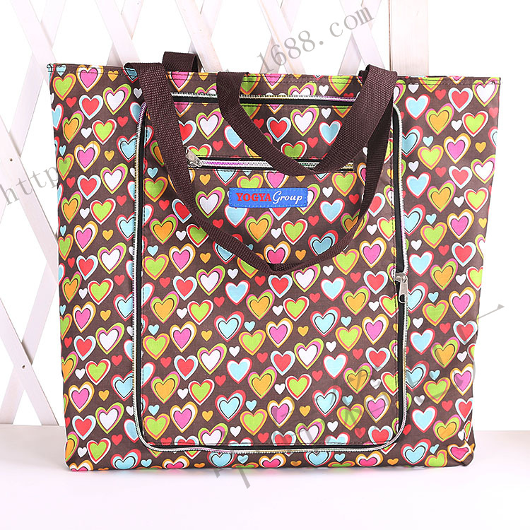 牛津银行布袋 拉链袋 可折叠购物袋 五分格pvc购物袋 定制