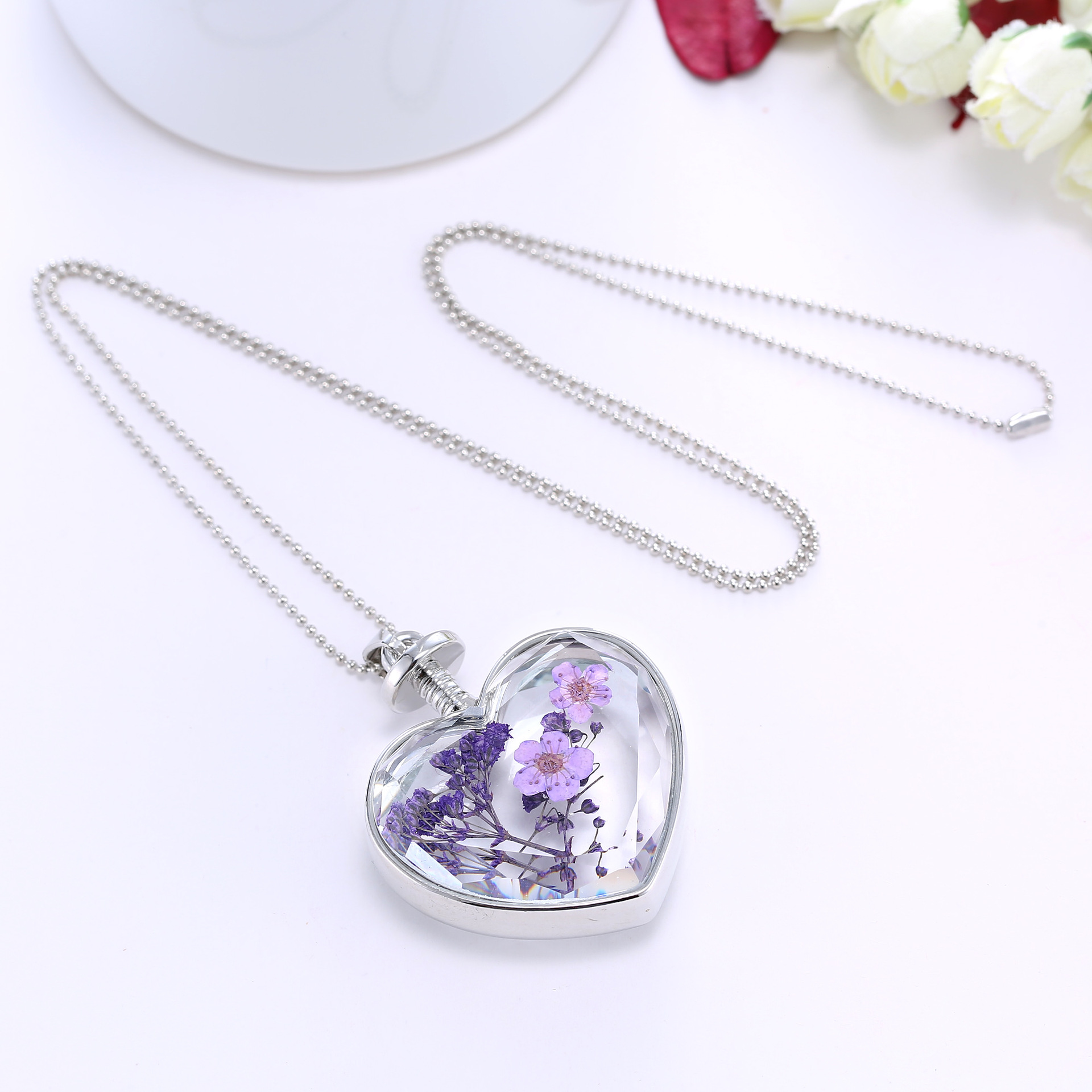 Estilo Ig Estilo Simple Forma De Corazón Aleación Enchapado Embutido Cristal Artificial Mujeres Collar Colgante display picture 22