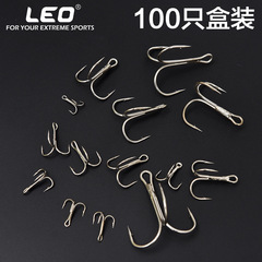 27438 [Boxed white three-point hooks (100 pieces of 50 pieces) three-point hooks, anchors, fish hooks, fishing rods and fishing gear wholesale