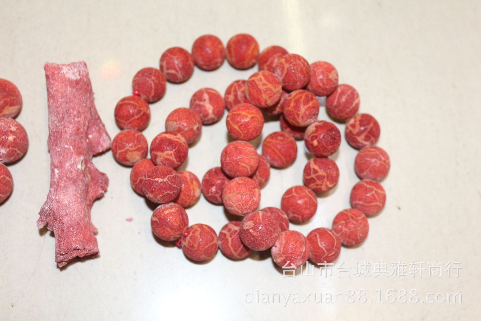 印尼红珊瑚原始颜色素面手串、项链 (6)