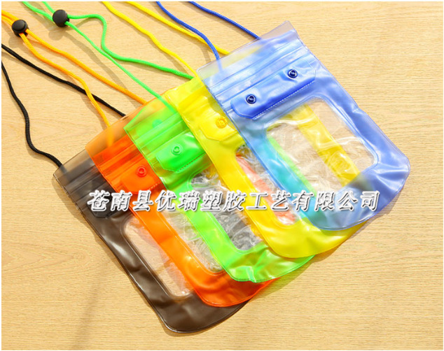 厂家直销挂绳手机防水袋 旅游漂流游泳必备触屏防水手机袋防水套