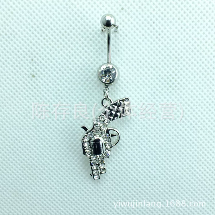 (Cross-border trading), belly button piercing, physiological gun, accessory, style, direct factory sales