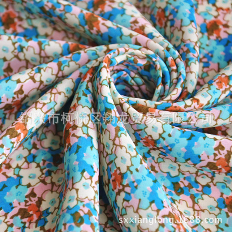 【翔龙印花 XL2878】现货 田园小清新少淑女小碎花纺水洗绒面料