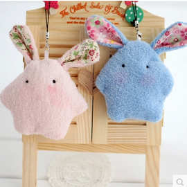可爱皮皮豆胭脂兔兔兔毛绒玩具手机挂件婚庆结婚娃娃服装包包挂件