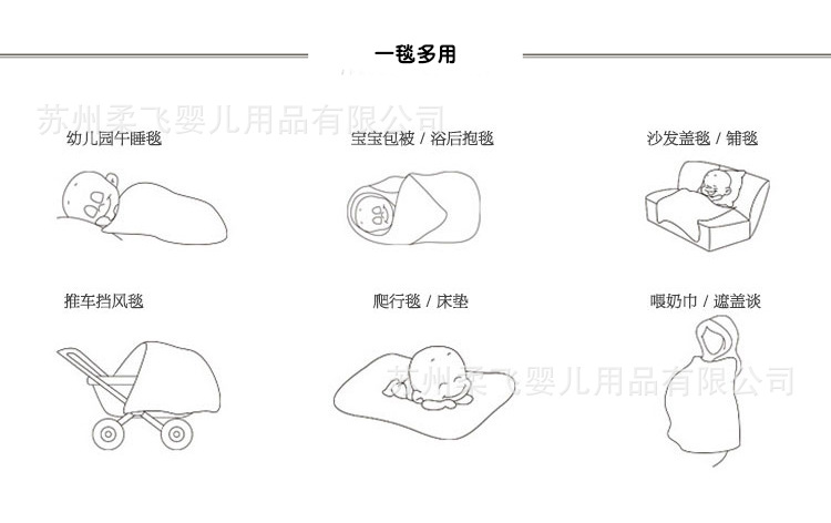 柔飞 婴儿毛毯 婴儿毛毯 双层婴儿毯  短毛绒毯 宝宝盖毯抱被详情1