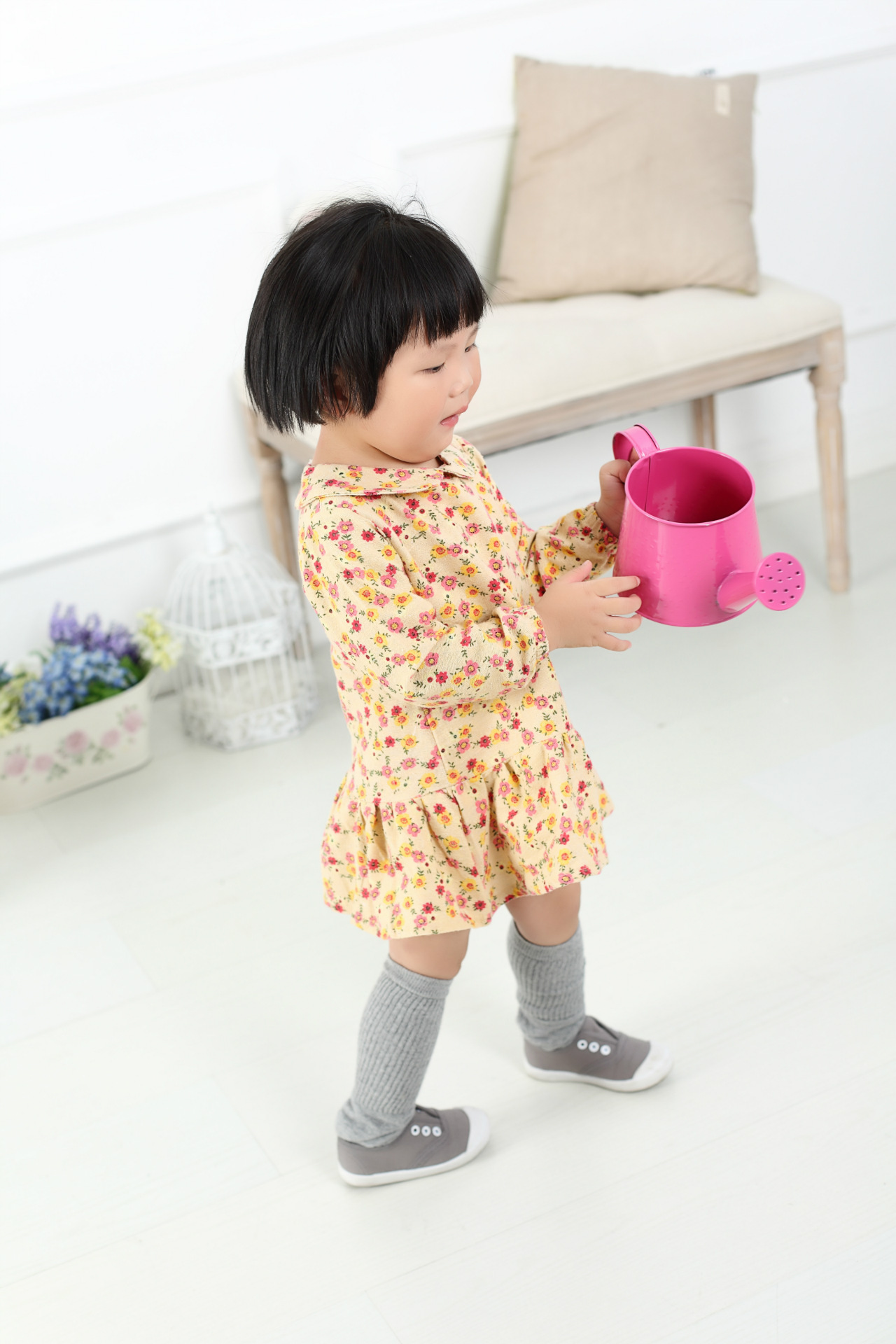 Chemise fille à manche longue en lin - Ref 2087243 Image 7