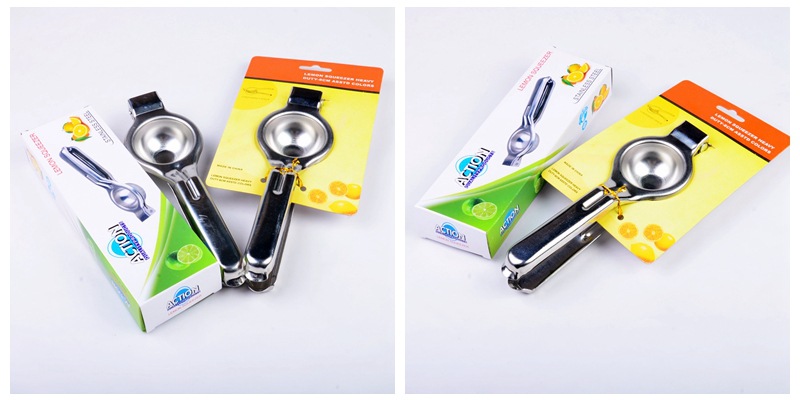 现货批发 不锈钢柠檬榨汁器 橙子压汁器 手动榨汁 柠檬夹 小号