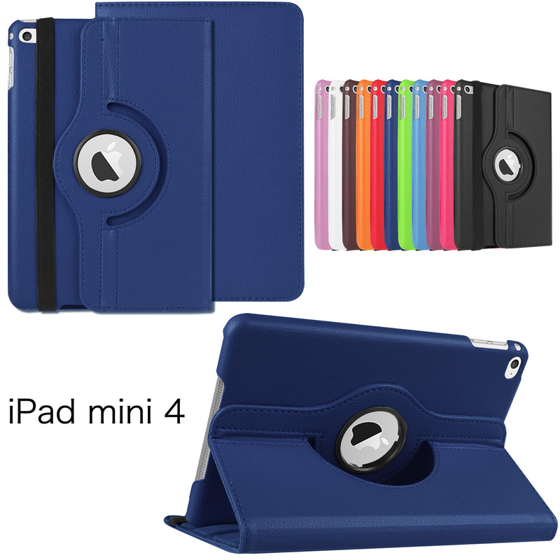 Suitable for iPad mini4 tablet computer hibernation protective case mini 4 generation 360 degree rotating litchi pattern leather case Suitable for iPad mini4 tablet computer hibernation protective case mini 4 generation 360 degree rotating litchi pattern leather case