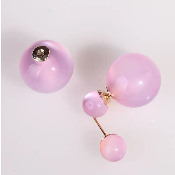 Прозрачные двусторонние серьги из жемчуга, корейский стиль, Aliexpress