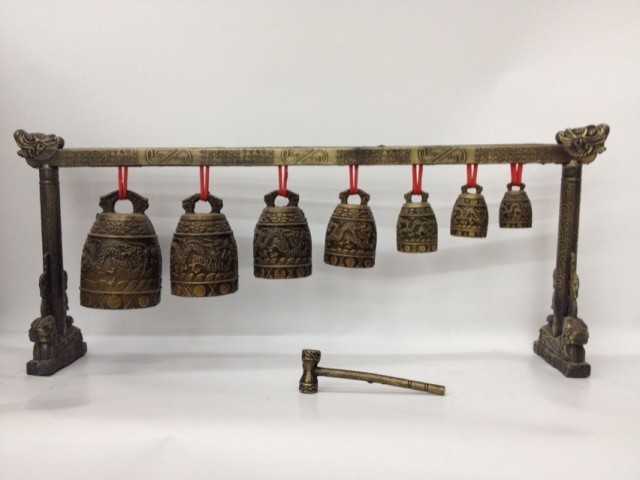 工艺品仿古乐器编钟复古青铜器击打乐器 单层编钟双层编钟-阿里巴巴
