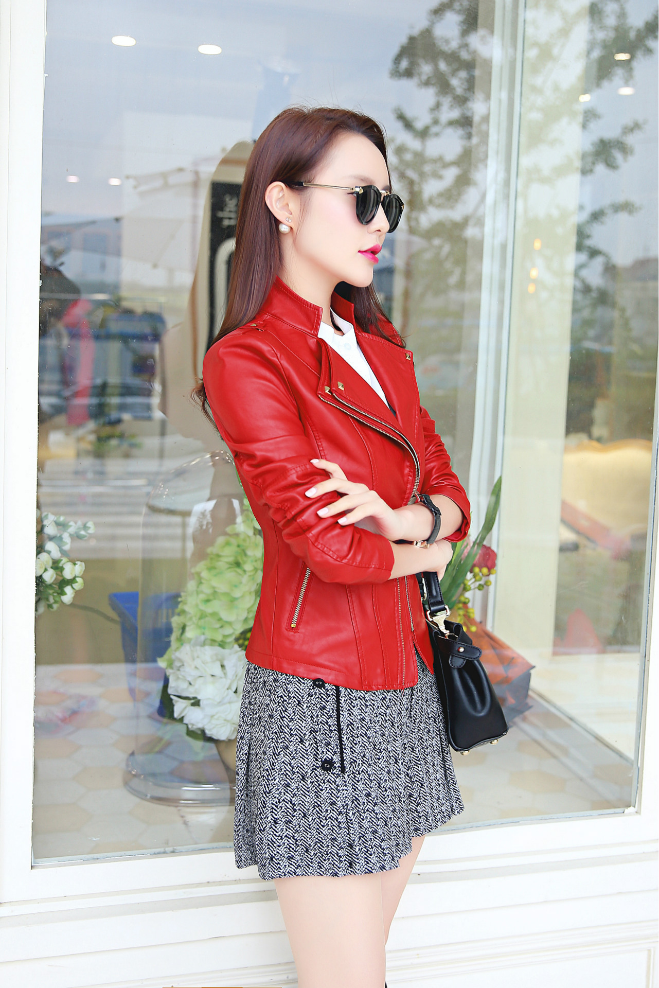 Veste en cuir femme en PU - Ref 3447603 Image 23