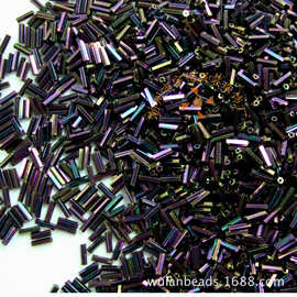 电镀矿紫管彩紫色管珠M.G.B.星牌日产玻璃珠