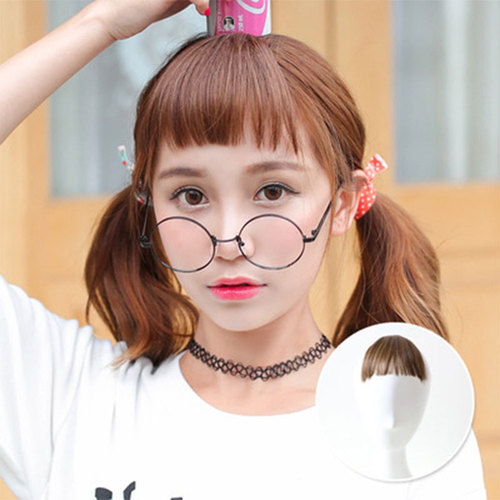 Two-dimensional bangs, Japanese airy fake bangs, retro mini eyebrow bangs, wig with bangs