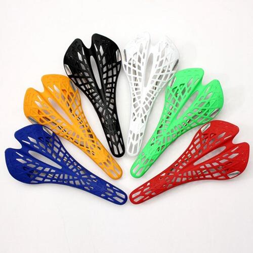 Carbon pattern saddle ultra-light shock-absorbing mountain bike seat cushion bicycle dead-speed saddle spider web cushion