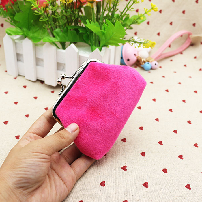 Women's Solid Color Corduroy Hook Loop Kids Wallets display picture 3