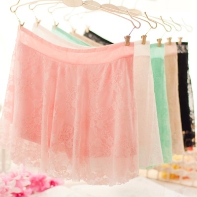 蓓娅琪夏季薄款性感蕾丝女安全裤裙外穿防走光安全保险短裤裙批发|ms