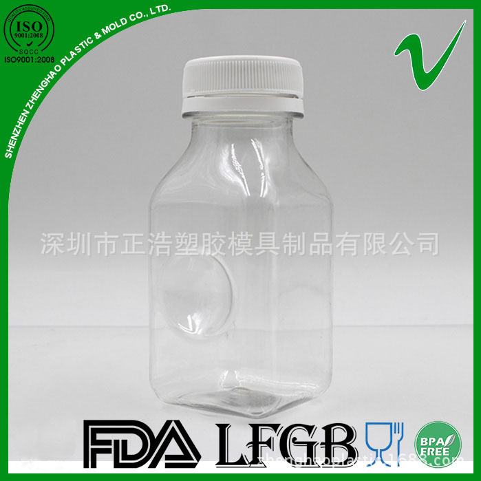 厂家直销热销爆款 200ml PET 方形果汁饮料包装瓶 新榨果汁塑胶瓶