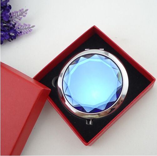 高档化妆镜礼盒 圆形镜子包装盒 正方形 红色 粉色盒子可印刷logo