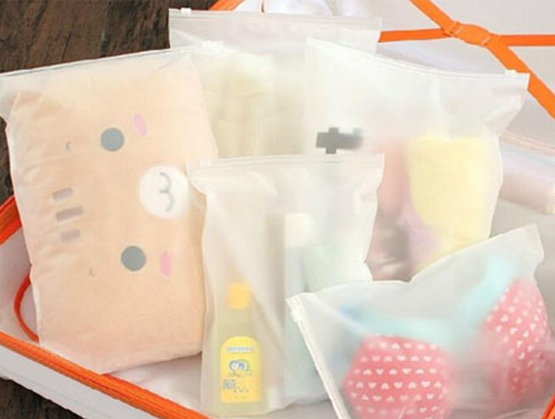 磨砂塑料袋 短袖长袖连衣裙打底服装袋 牛仔裤拉链袋pe包装袋