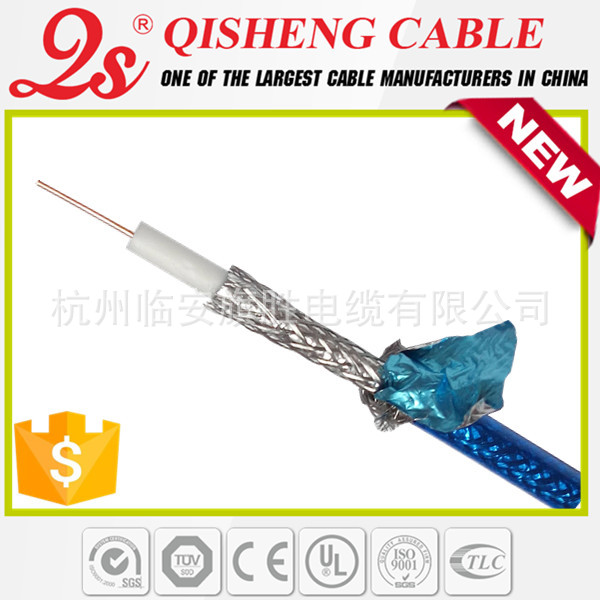 厂家底价供应高清数字无氧铜视频线RG6U/75-5 四屏蔽 同轴电缆